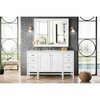 James Martin Vanities Addison 60in Single Vanity, Glossy White w/ 3 CM Arctic Fall Solid Surface Top E444-V60S-GW-3AF